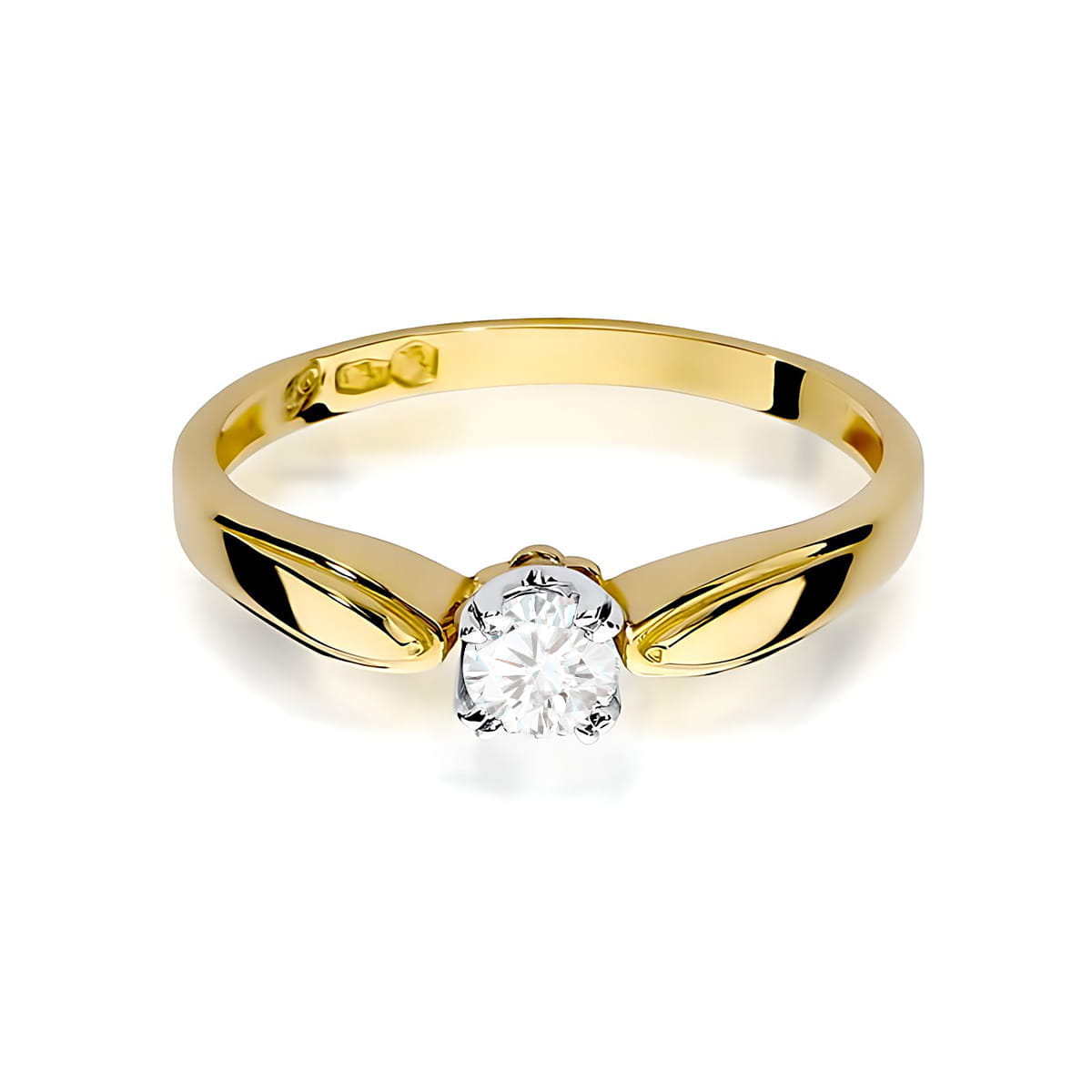 Inel Aur 9K cu Diamant de Laborator 0.25 ct