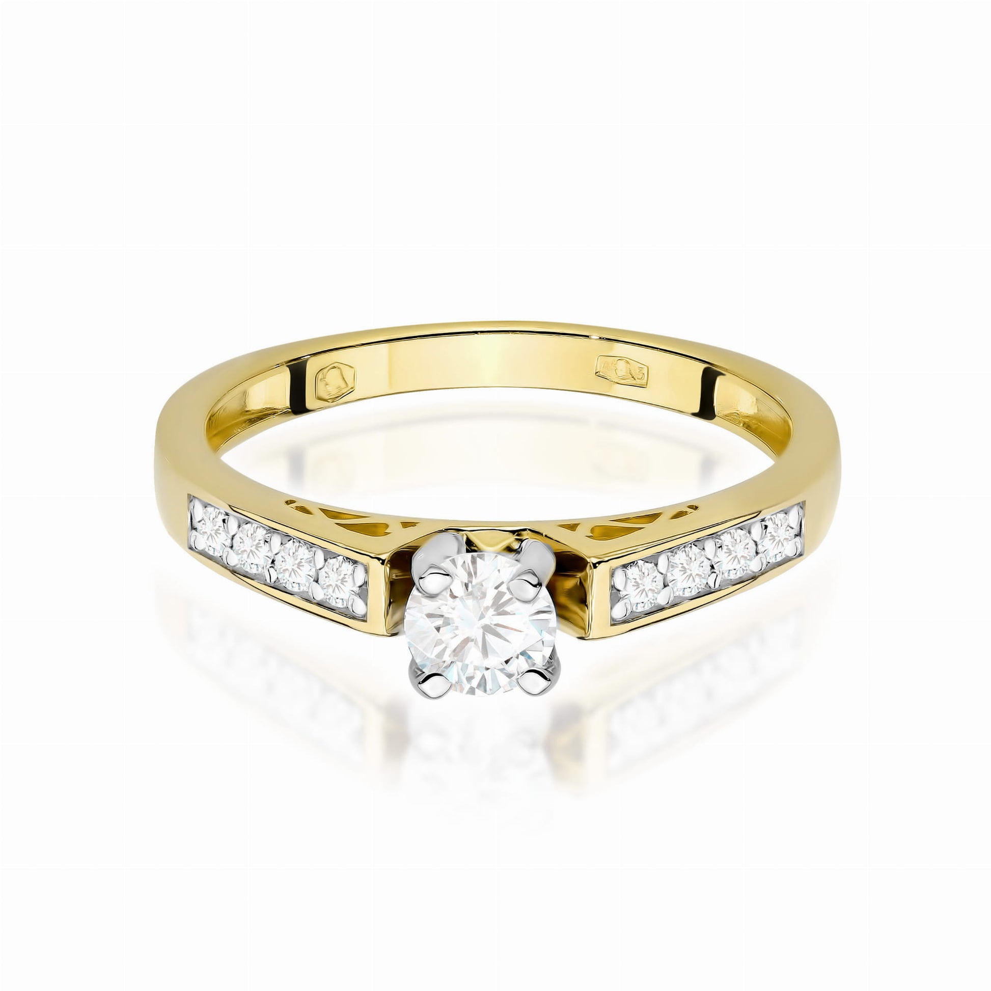 Inel Aur 9K cu Diamante de Laborator 0.42 ct