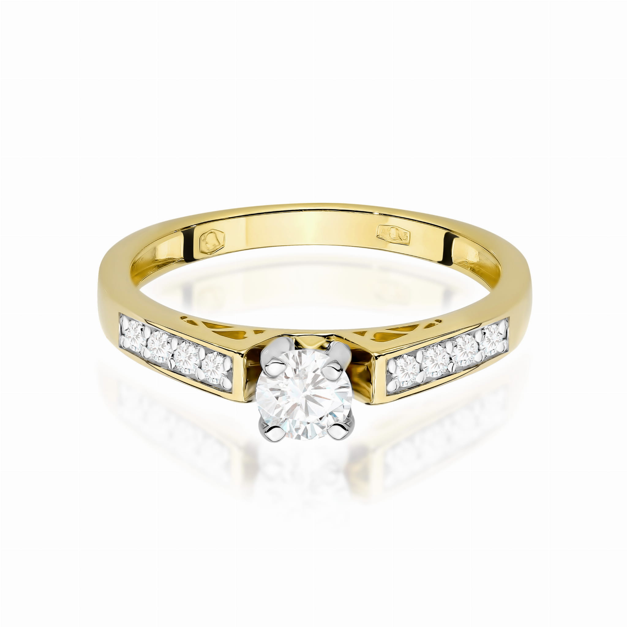 Inel Aur 9K cu Diamante de Laborator 0.42 ct