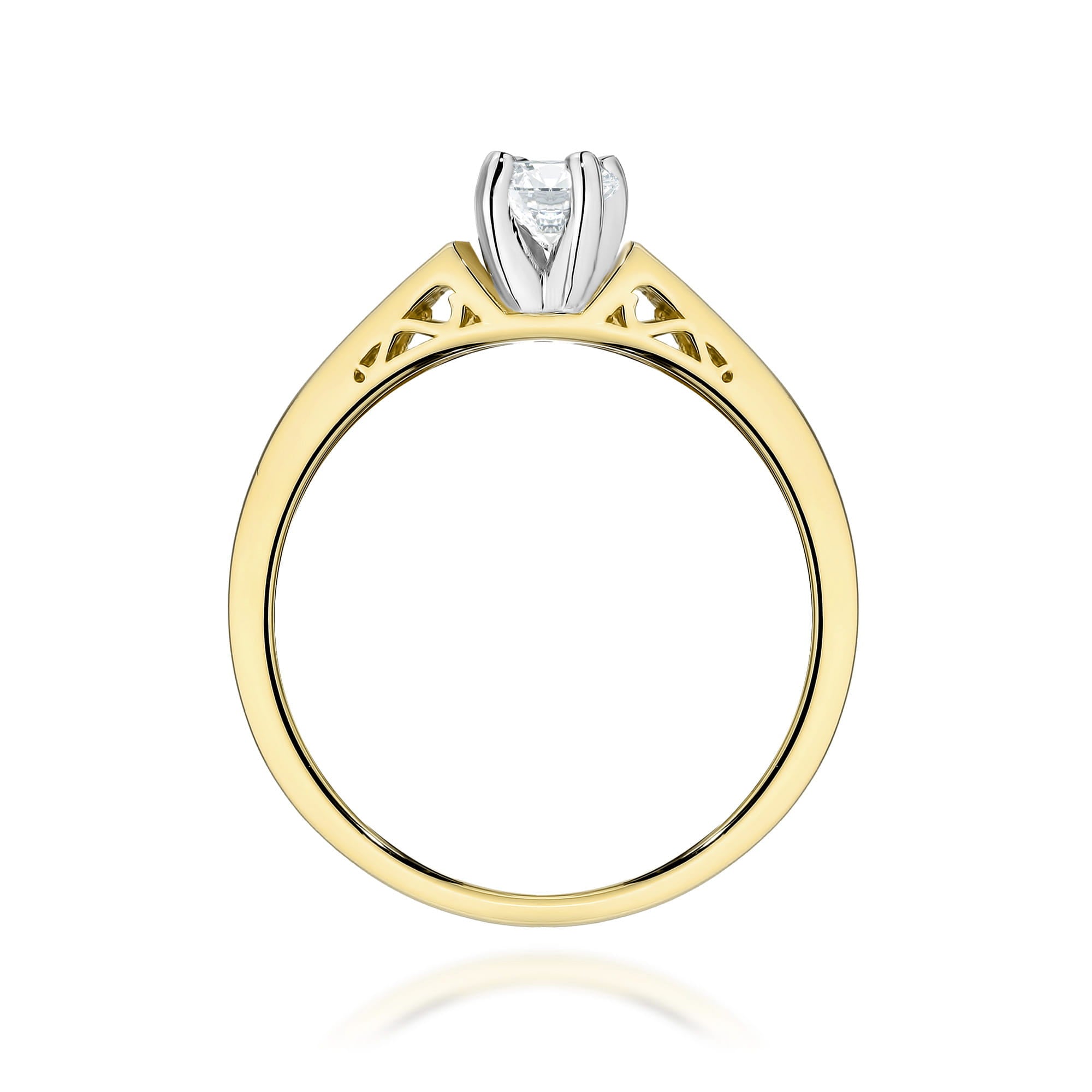 Inel Aur 9K cu Diamante de Laborator 0.42 ct