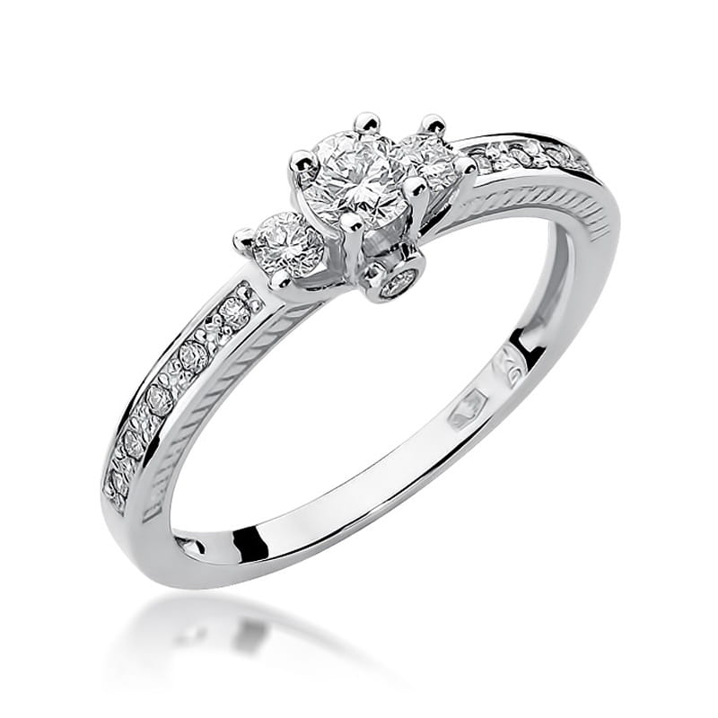 Inel Aur 9K cu Diamante Naturale 0.42 ct
