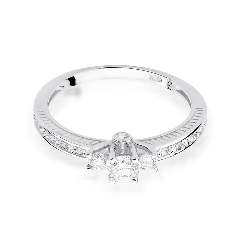 Inel Aur 9K cu Diamante Naturale 0.42 ct