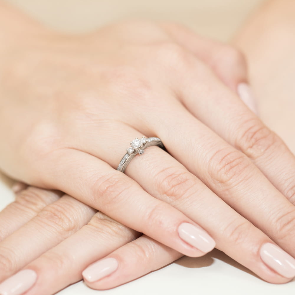 Inel Aur 9K cu Diamante Naturale 0.42 ct