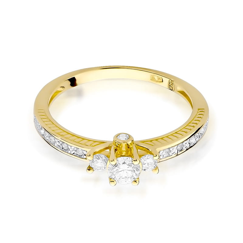 Inel Aur 9K cu Diamante Naturale 0.42 ct