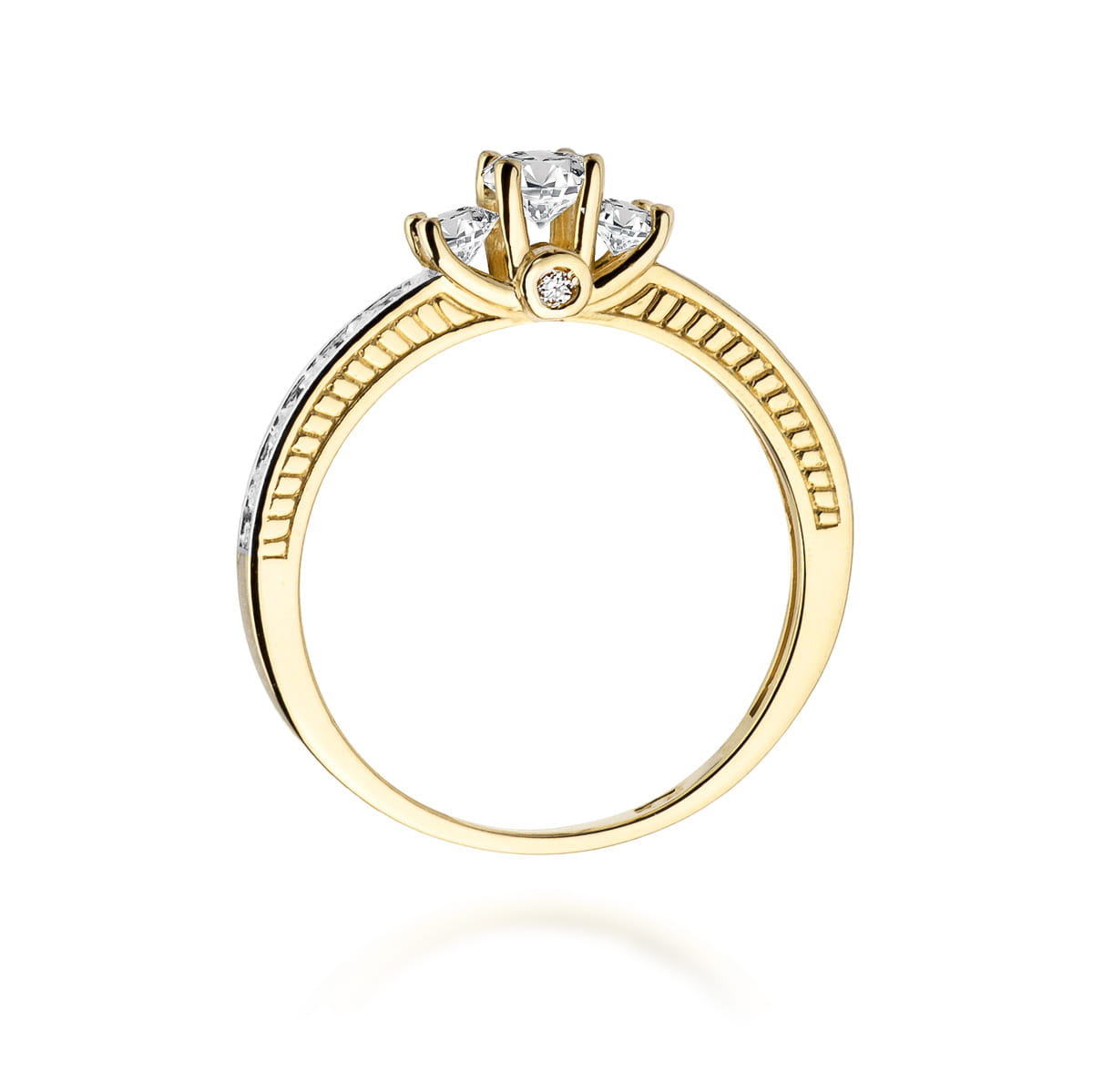 Inel Aur 9K cu Diamante Naturale 0.42 ct