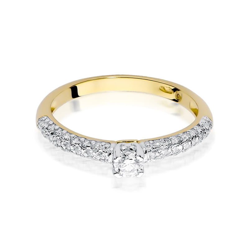 Inel Aur 9K cu Diamante Naturale 0.36 ct