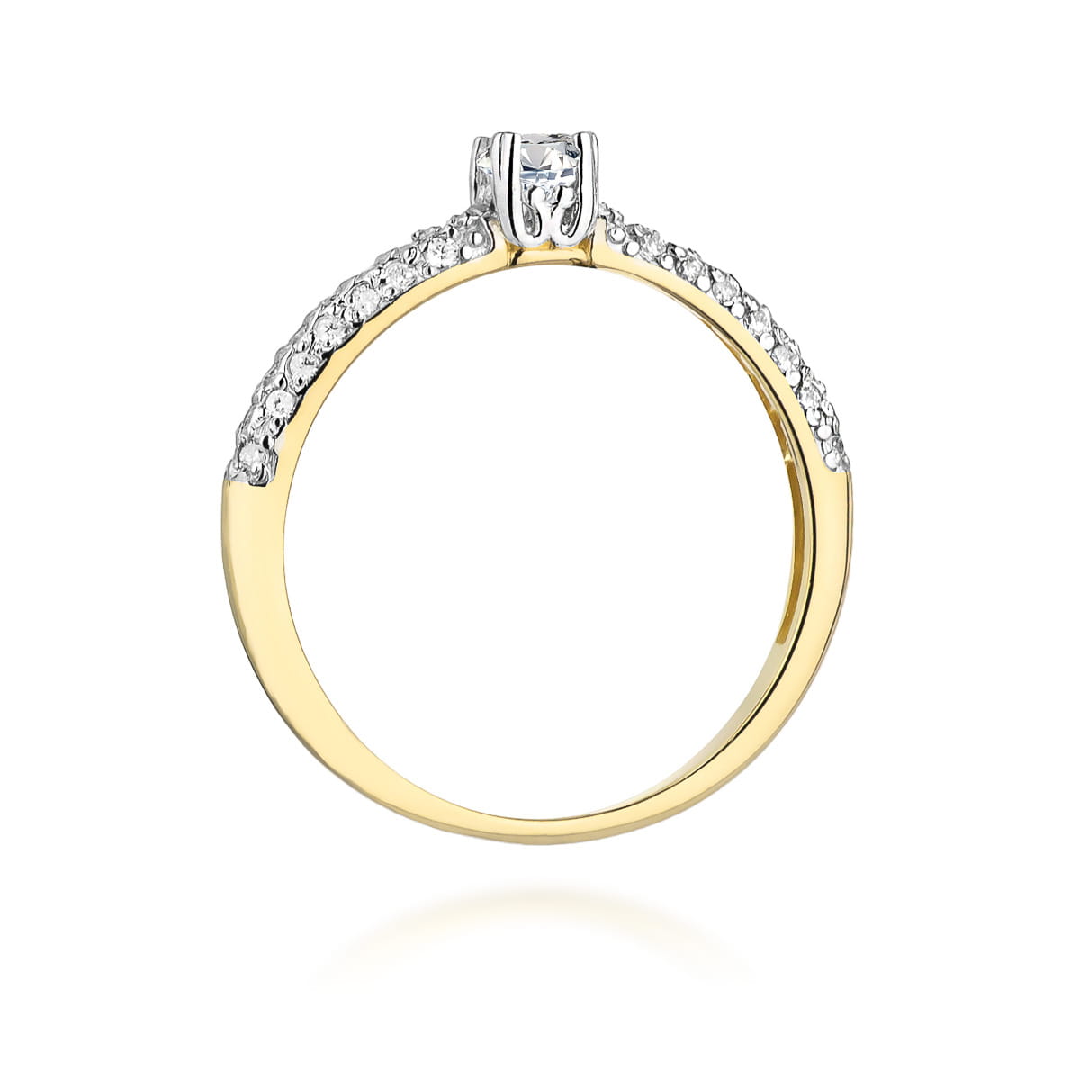 Inel Aur 9K cu Diamante Naturale 0.36 ct