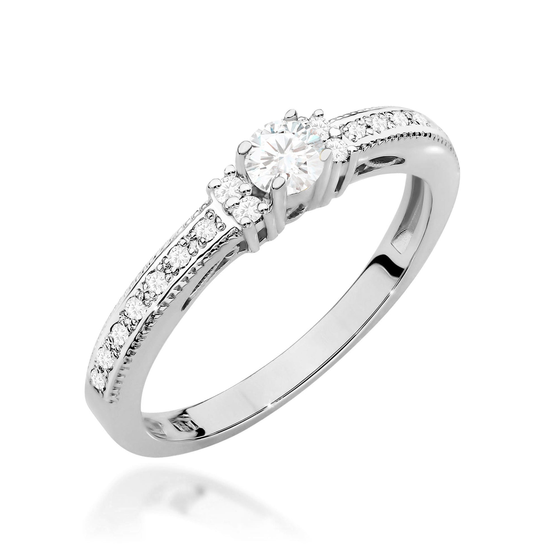 Inel Aur 9K cu Diamante Naturale 0.23 ct