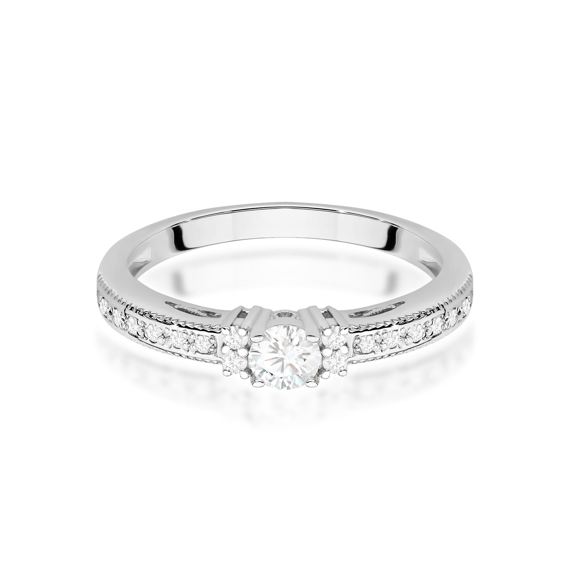 Inel Aur 9K cu Diamante Naturale 0.23 ct