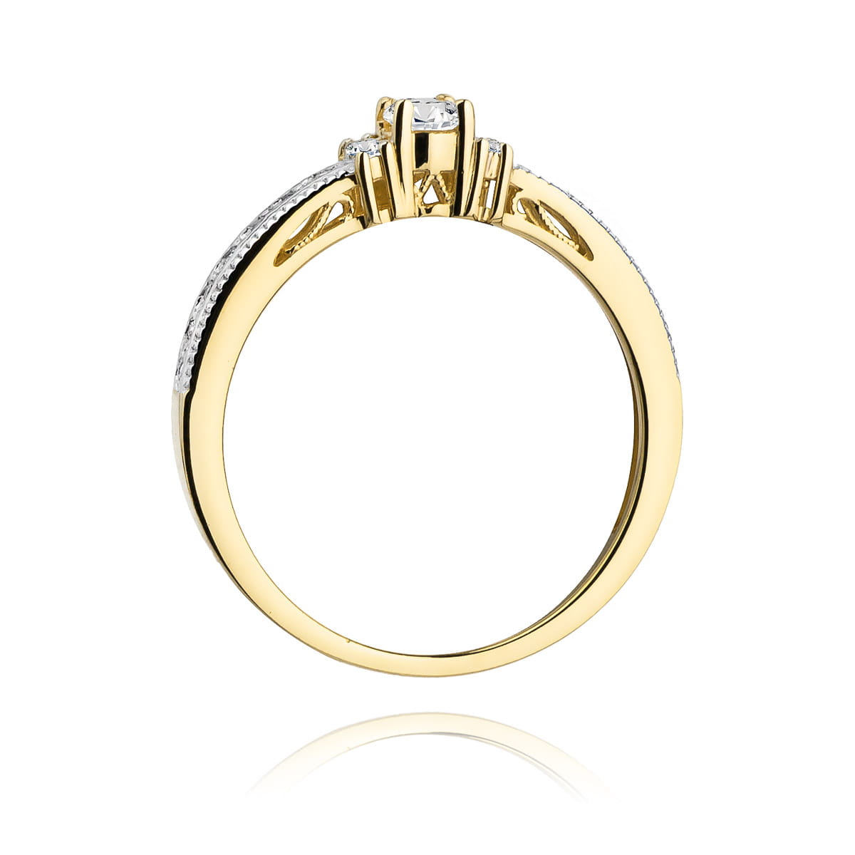 Inel Aur 9K cu Diamante Naturale 0.23 ct