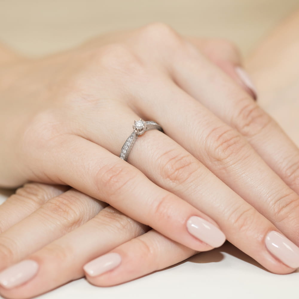 Inel Aur 9K cu Diamante Naturale 0.30 ct