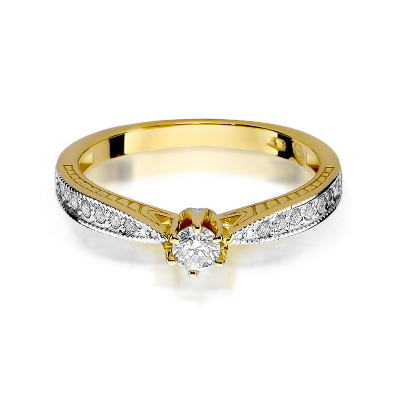 Inel Aur 9K cu Diamante Naturale 0.30 ct