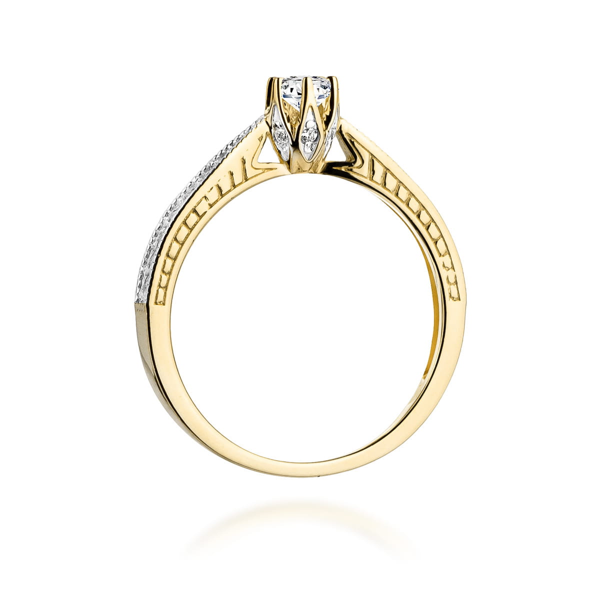 Inel Aur 9K cu Diamante Naturale 0.30 ct