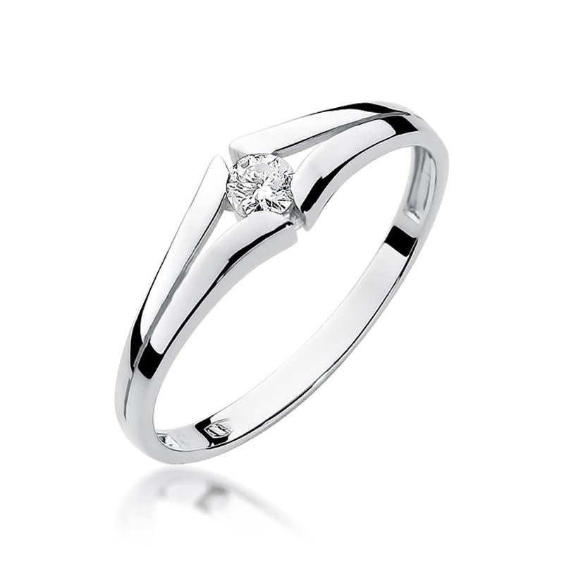 Inel Aur 9K cu Diamant Natural 0.10 ct