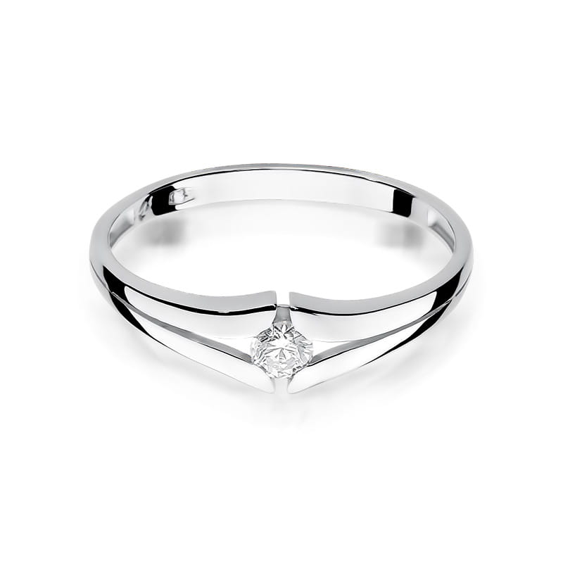 Inel Aur 9K cu Diamant Natural 0.10 ct