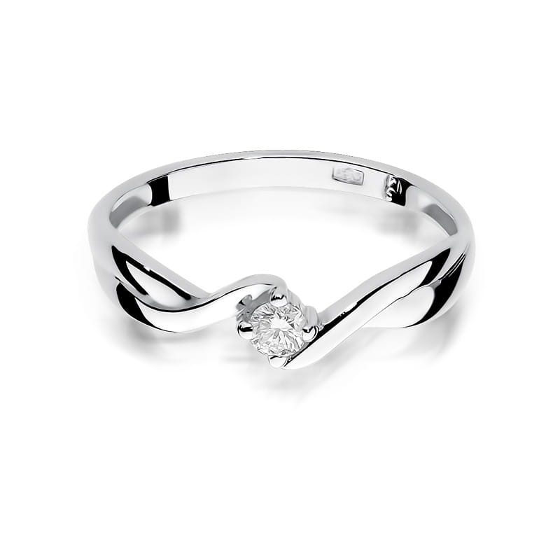 Inel Aur 9K cu Diamant Natural 0.10 ct
