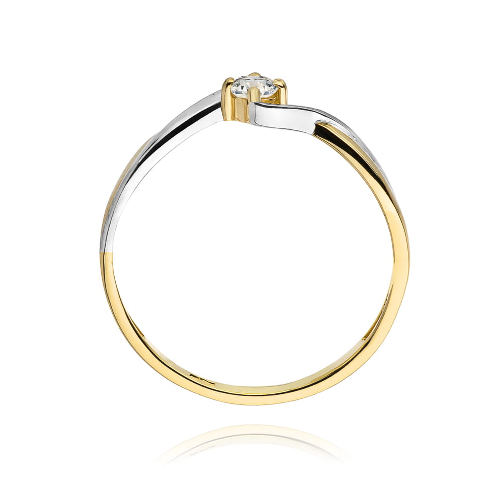 Inel Aur 9K cu Diamant Natural 0.08 ct
