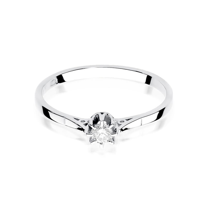 Inel Aur 9K cu Diamant Natural 0.08 ct