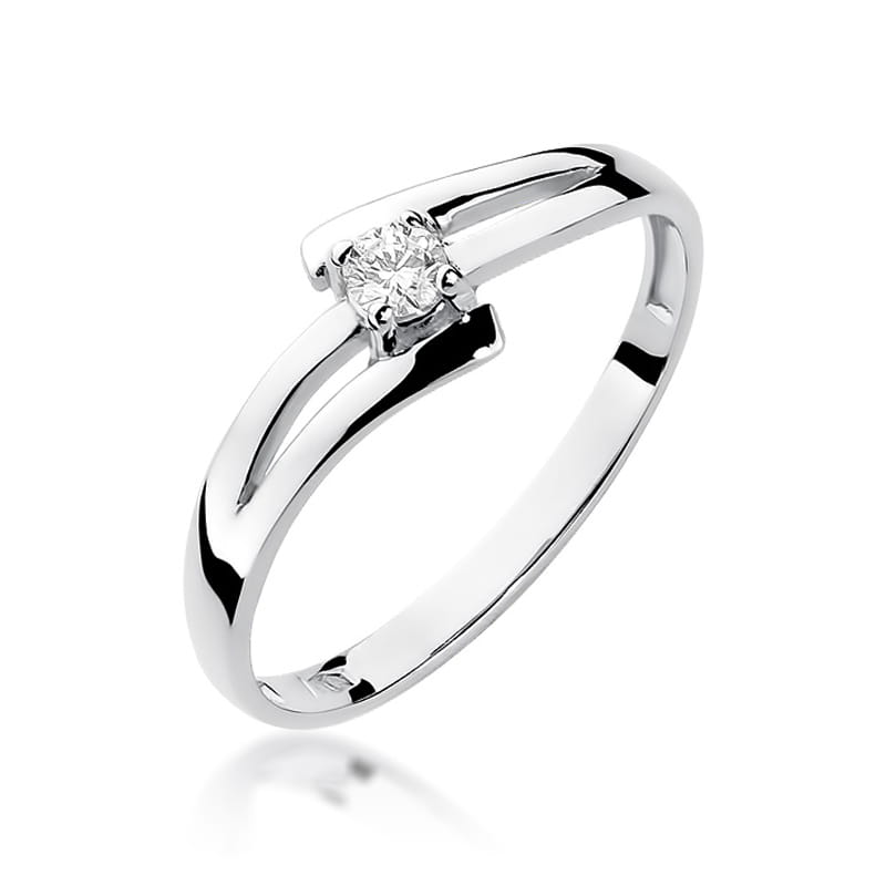 Inel Aur 9K cu Diamant Natural 0.08 ct