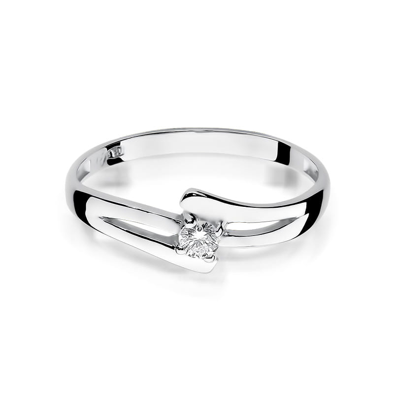 Inel Aur 9K cu Diamant Natural 0.10 ct