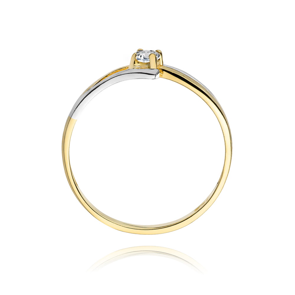 Inel Aur 9K cu Diamant Natural 0.08 ct