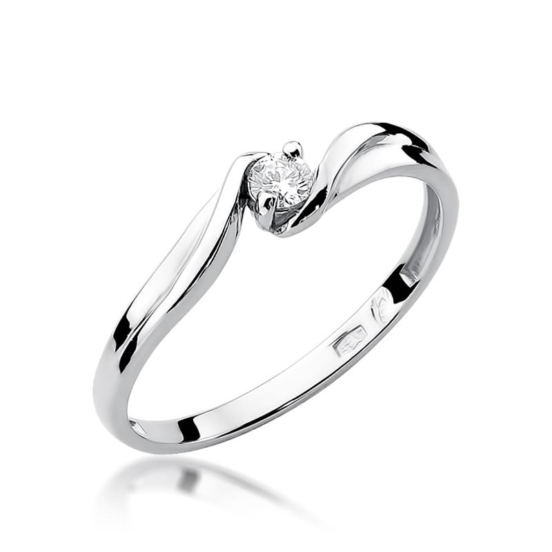 Inel Aur 9K cu Diamant Natural 0.10 ct