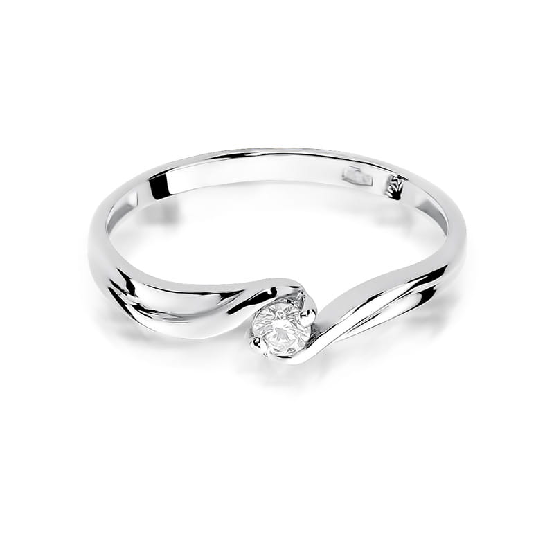 Inel Aur 9K cu Diamant Natural 0.10 ct