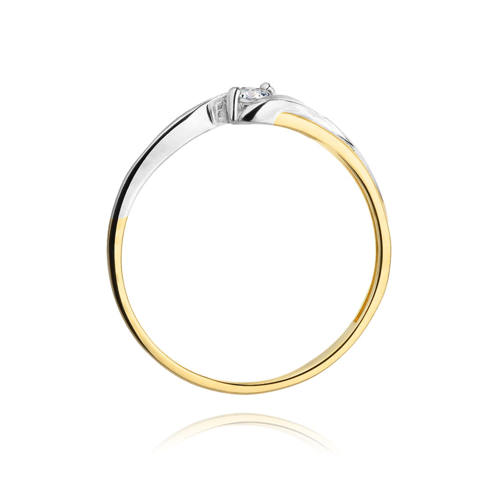 Inel Aur 9K cu Diamant Natural 0.10 ct