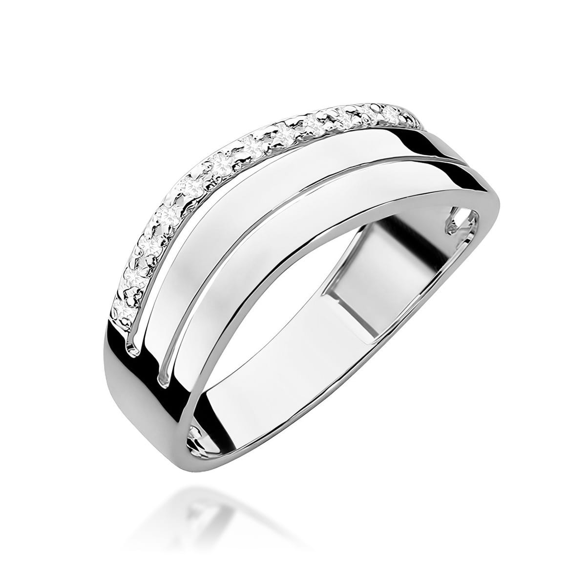 Inel Aur 9K cu Diamante Naturale 0.09 ct