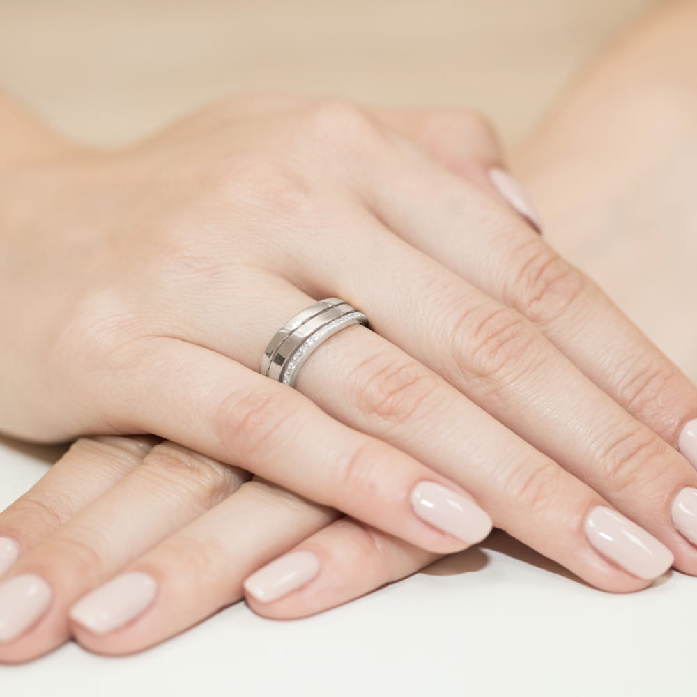 Inel Aur 9K cu Diamante Naturale 0.09 ct