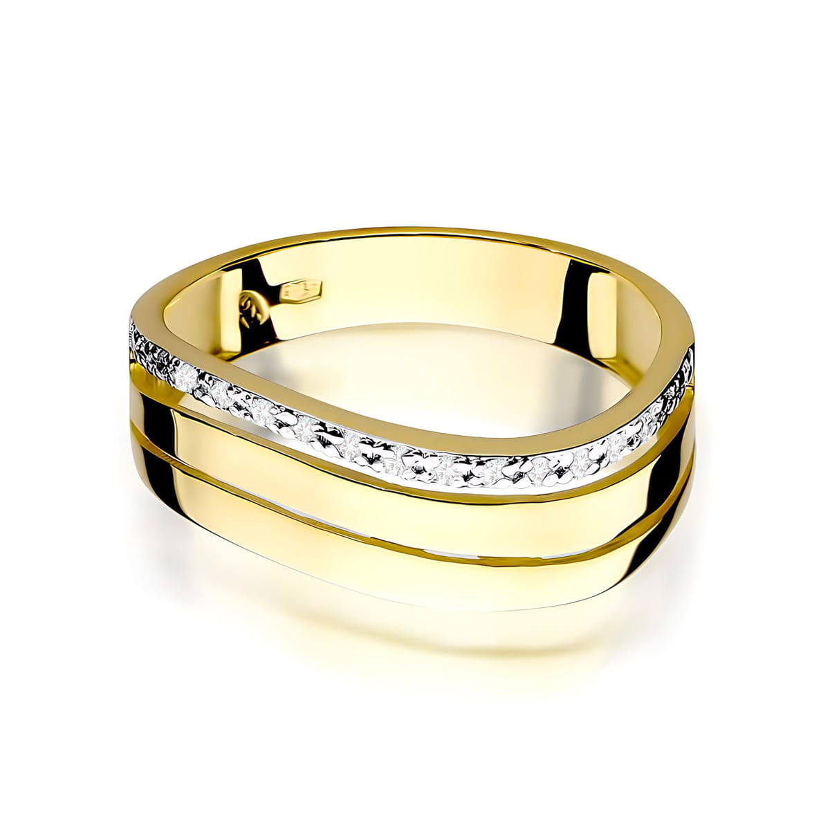Inel Aur 9K cu Diamante Naturale 0.09 ct