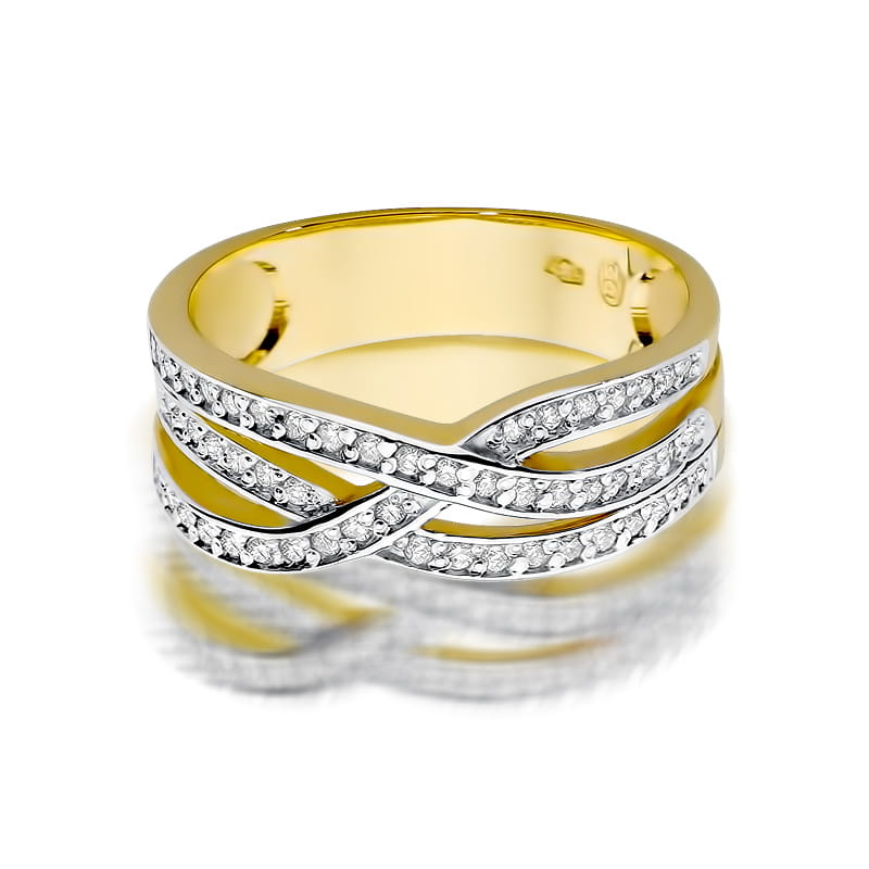 Inel Aur 9K cu Diamante Naturale 0.27 ct