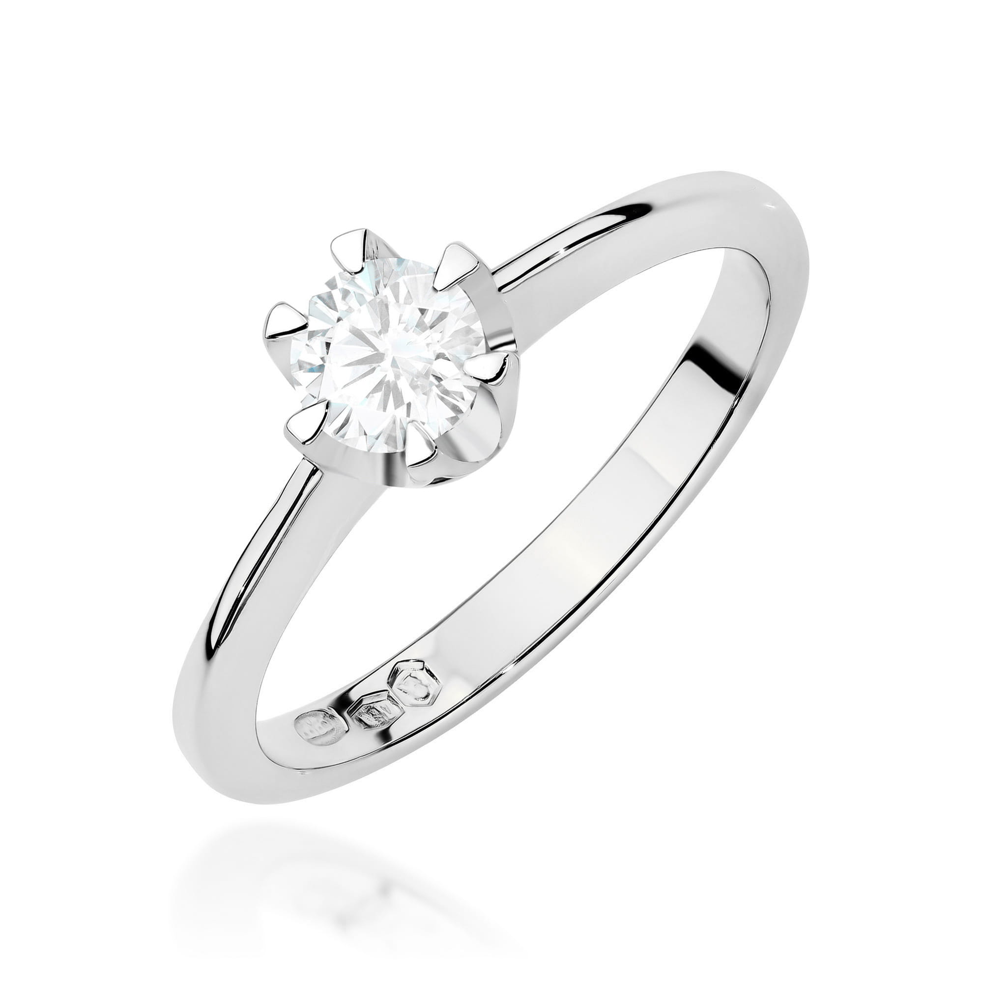Inel Aur 14K cu Diamant de Laborator 0.70 ct - Alb