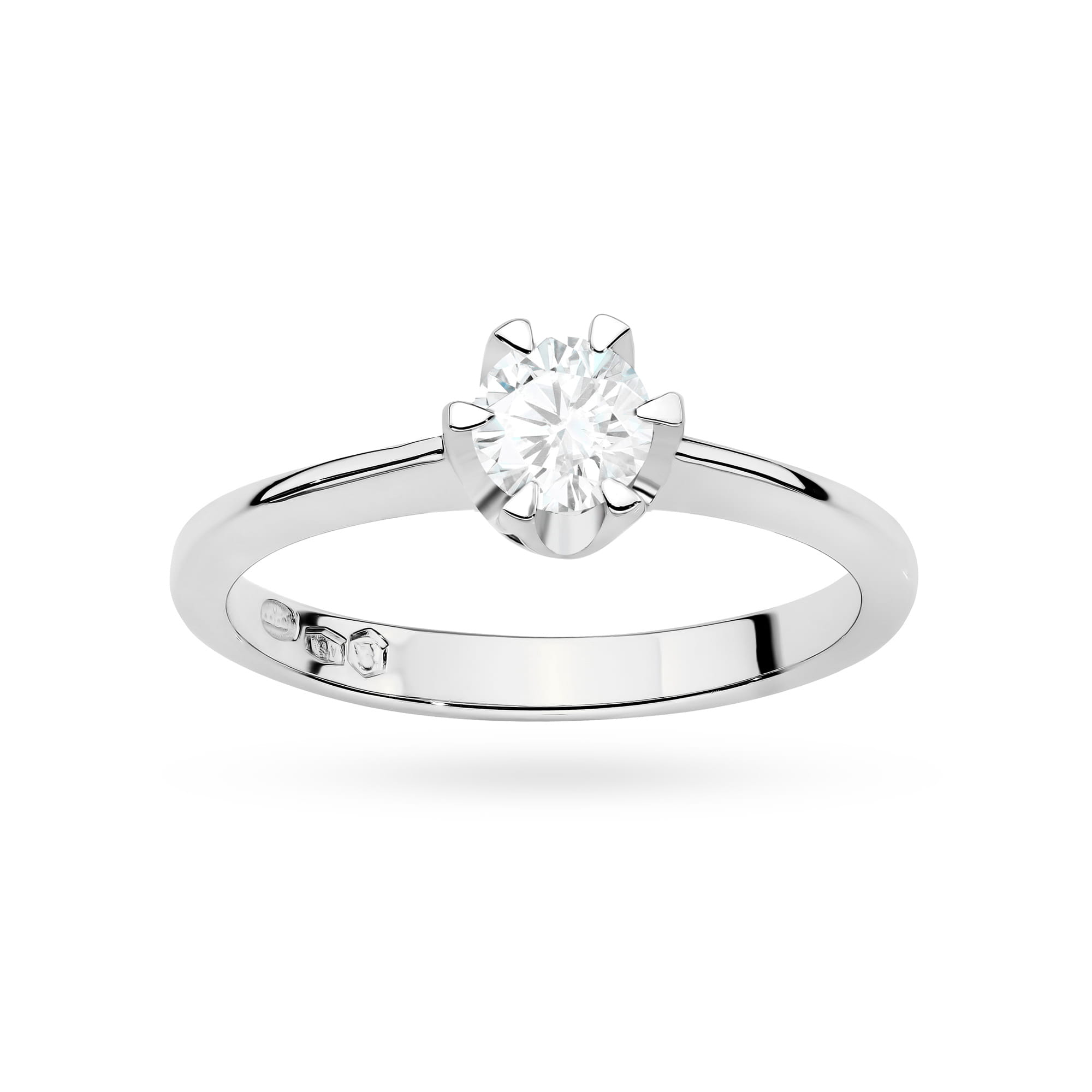 Inel Aur 14K cu Diamant de Laborator 0.70 ct - Alb