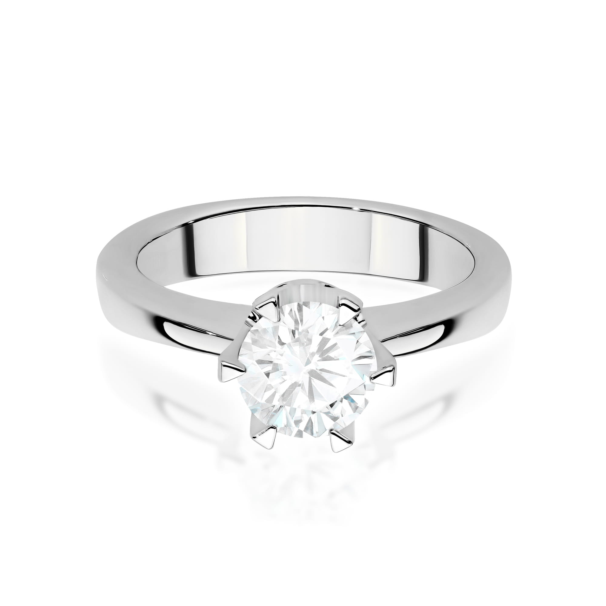 Inel Aur 14K cu Diamant de Laborator 1.00 ct - Alb