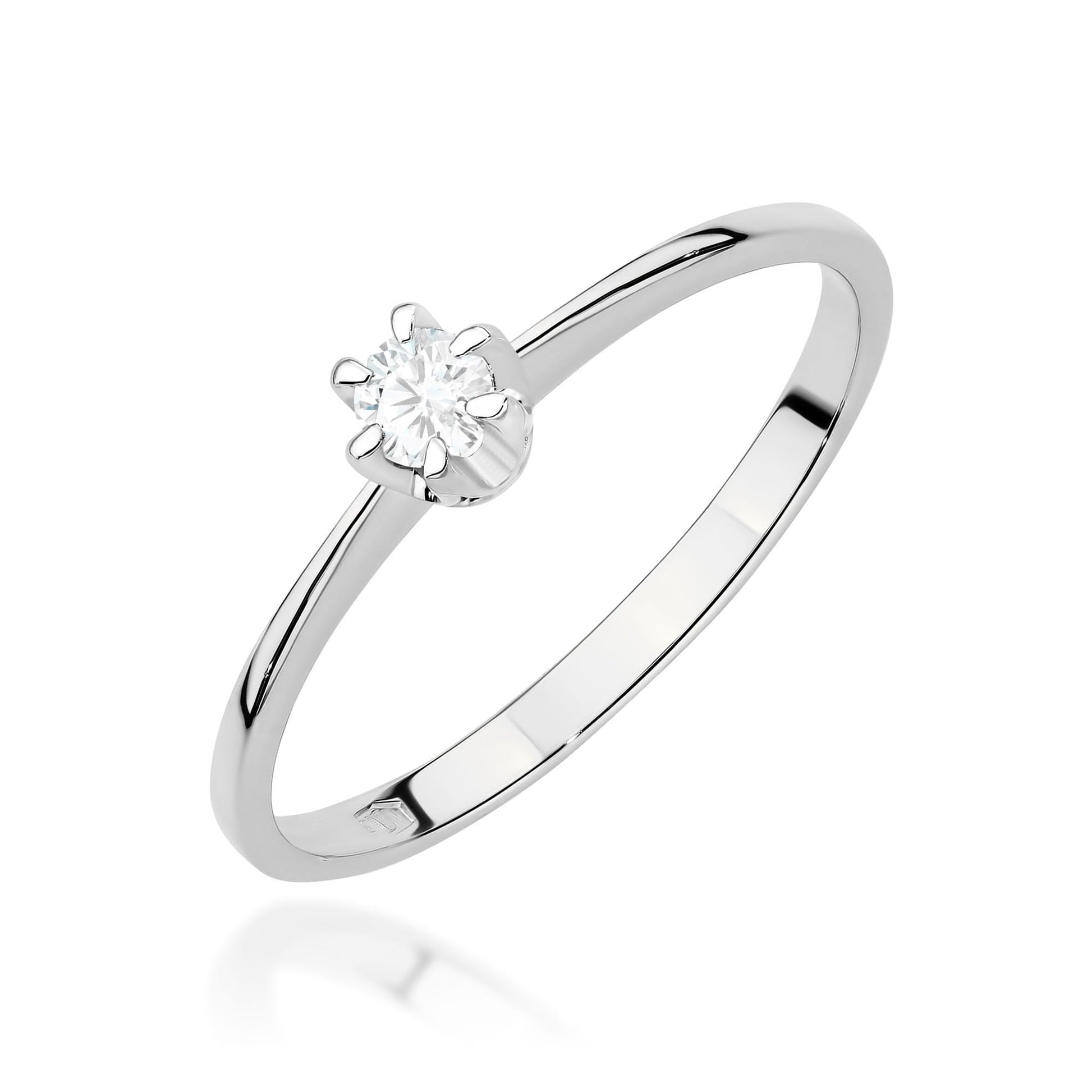 Inel Aur 9K cu Diamant Natural 0.10 ct