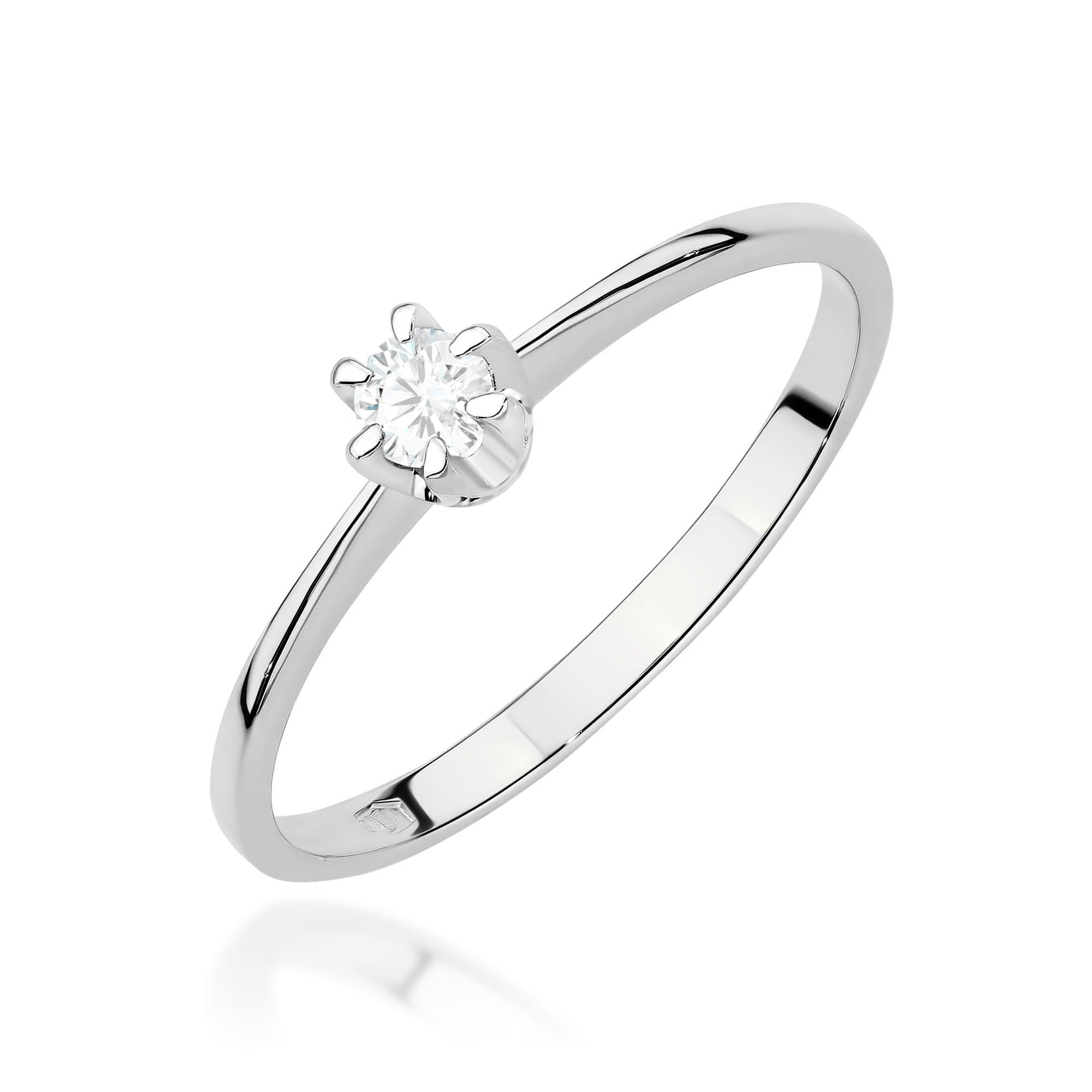 Inel Aur 9K cu Diamant Natural 0.10 ct