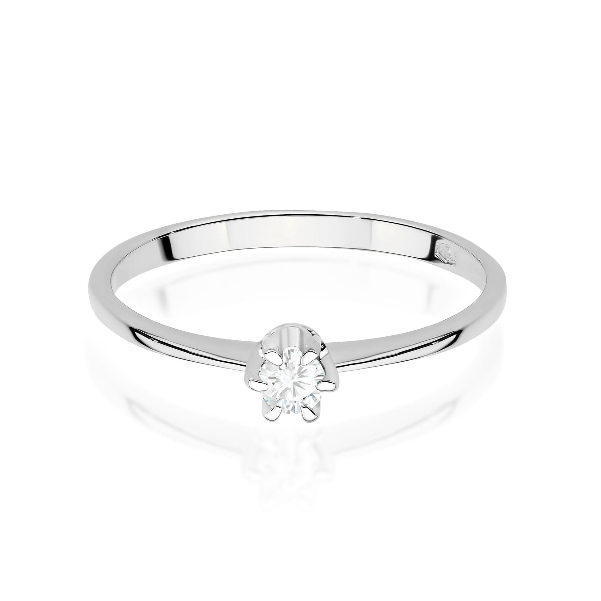 Inel Aur 9K cu Diamant Natural 0.10 ct