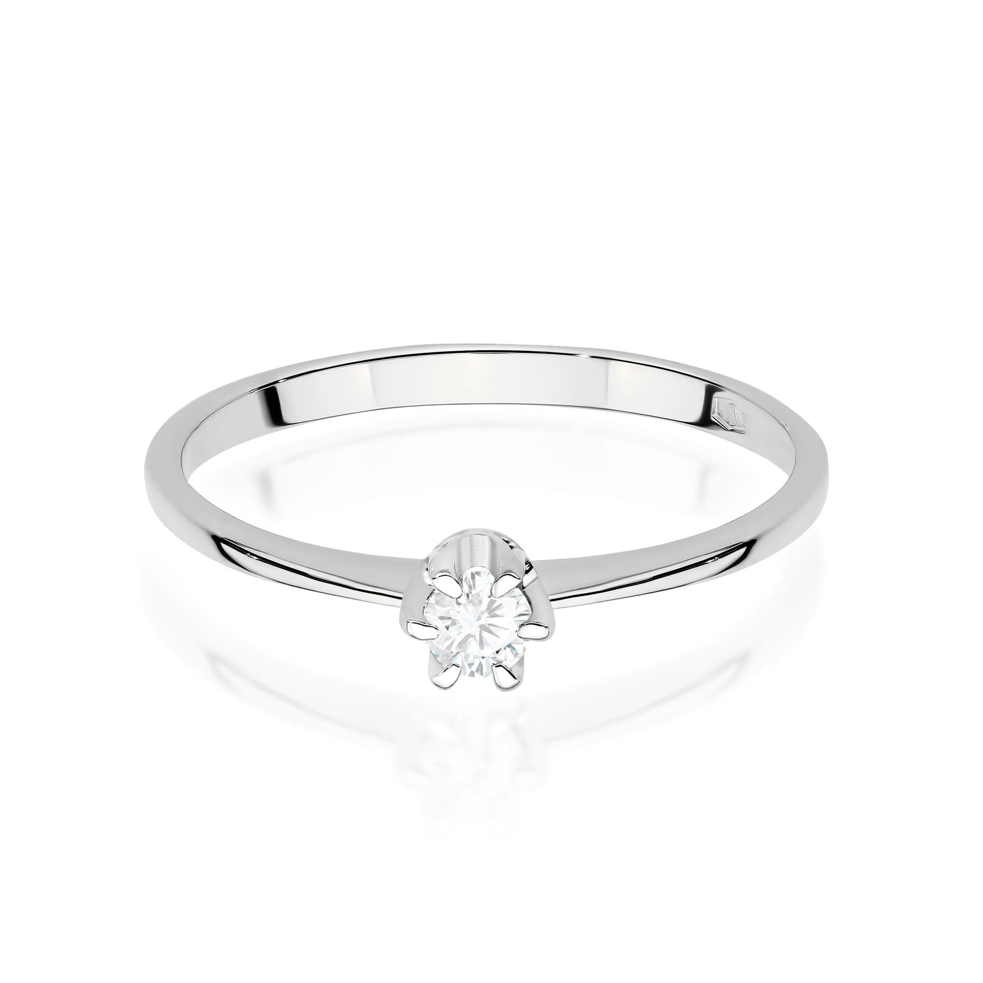 Inel Aur 9K cu Diamant Natural 0.10 ct