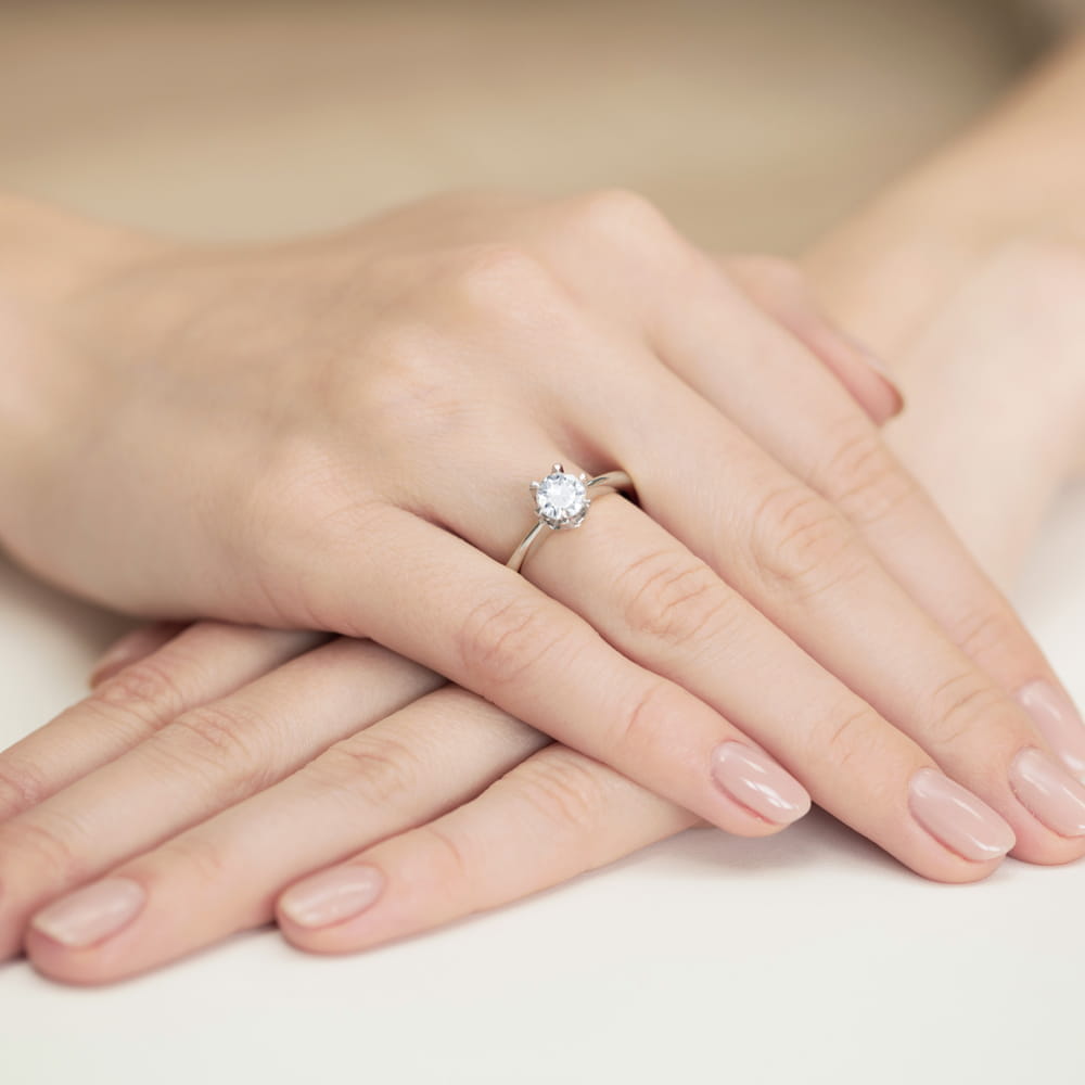 Inel Aur 9K cu Diamant Natural 0.70 ct