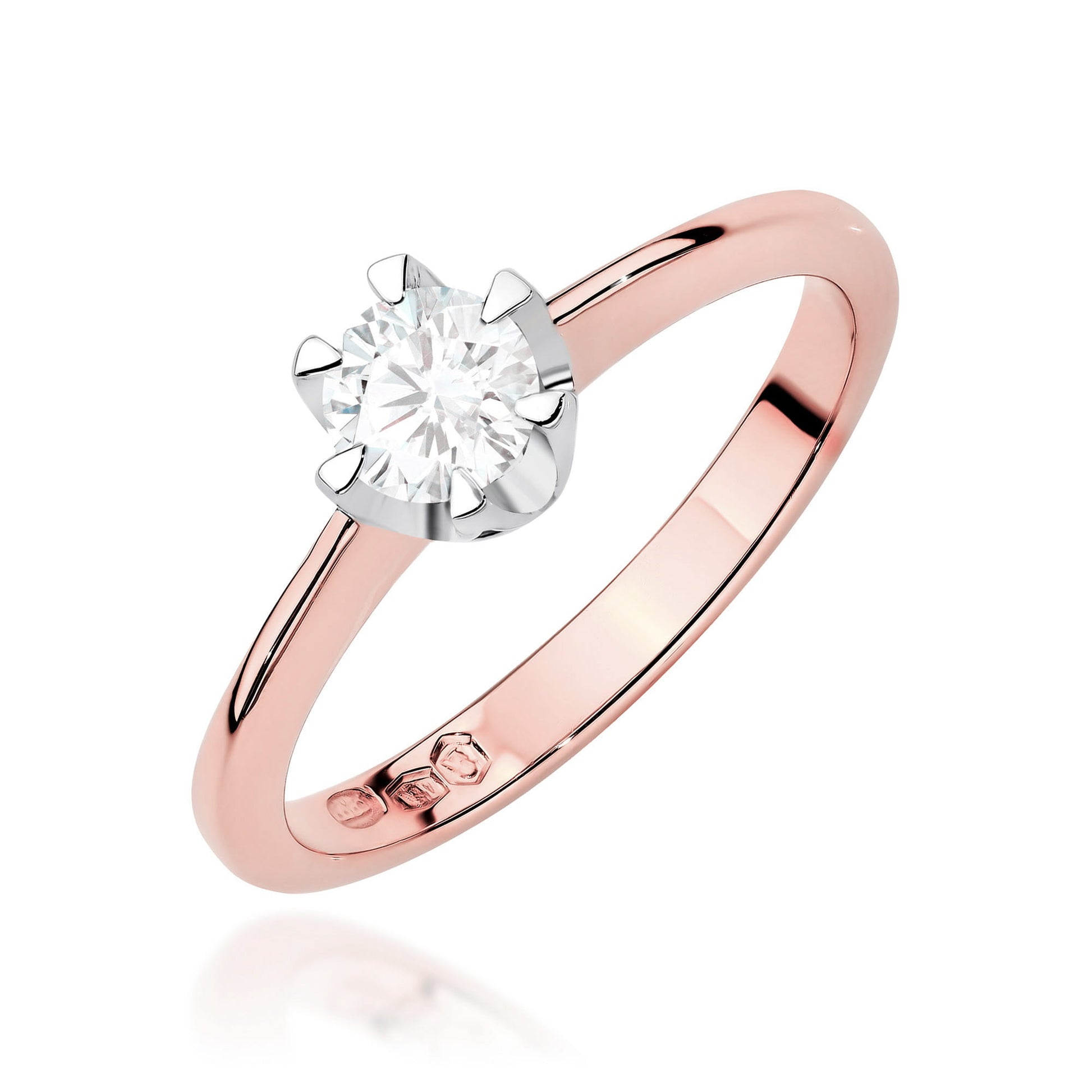 Inel Aur 14K cu Diamant de Laborator 0.70 ct - Roz