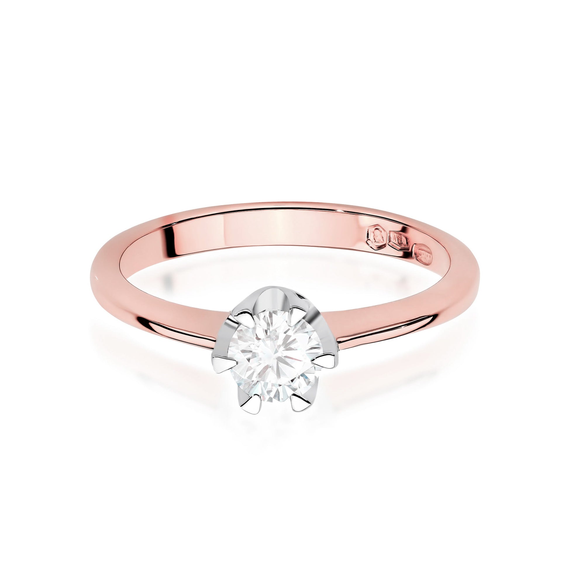Inel Aur 14K cu Diamant de Laborator 0.70 ct - Roz
