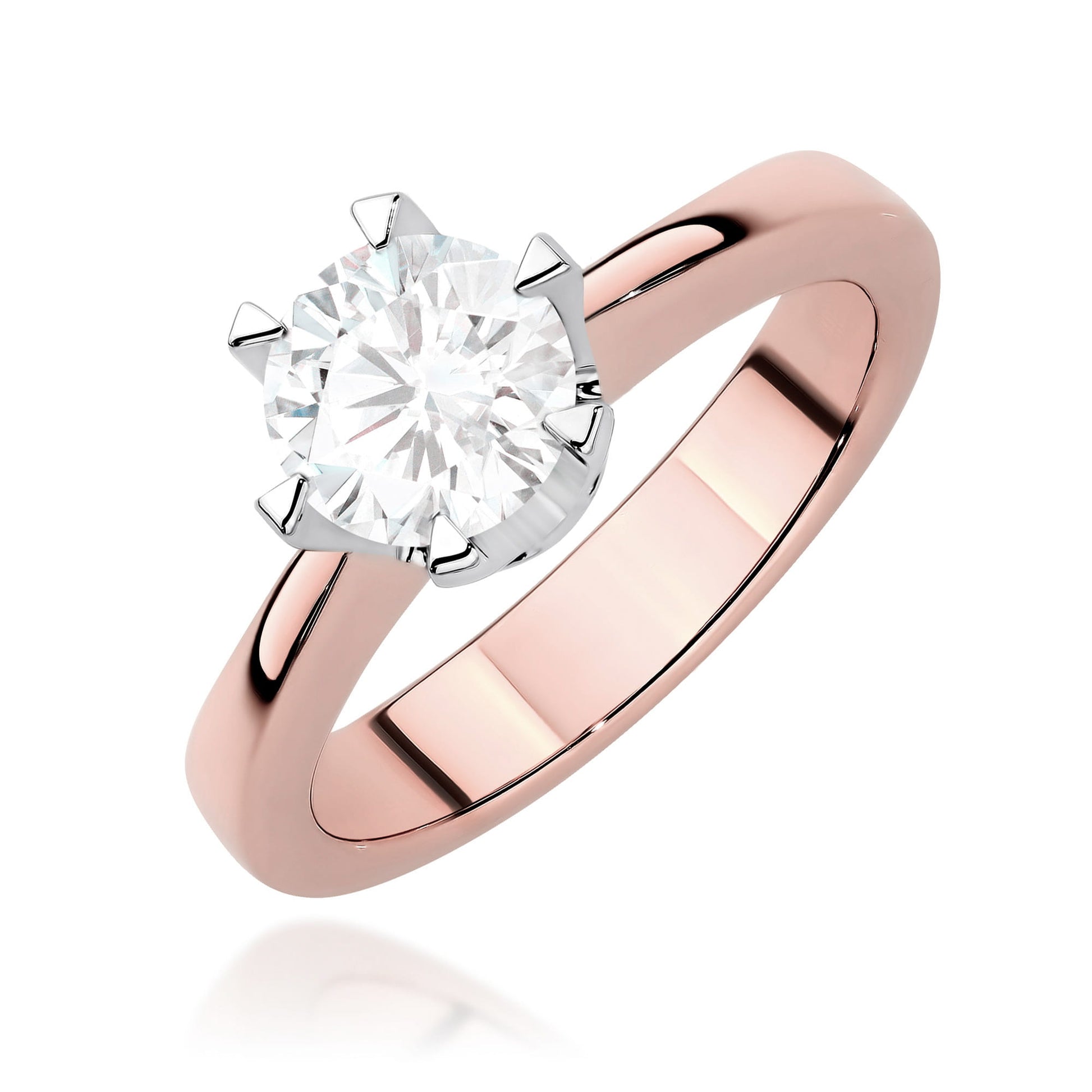 Inel Aur 14K cu Diamant de Laborator 1.00 ct - Roz