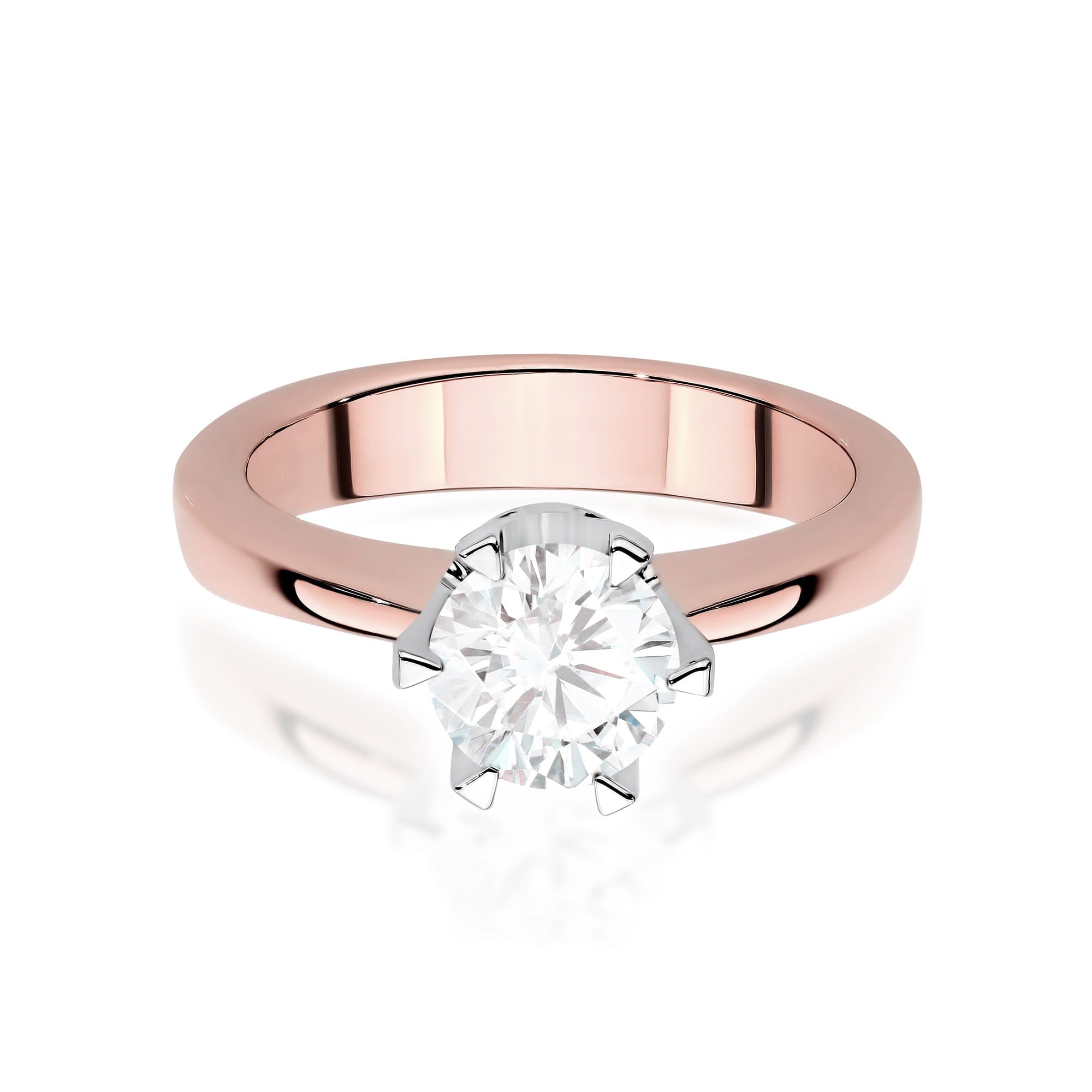 Inel Aur 14K cu Diamant de Laborator 1.00 ct - Roz