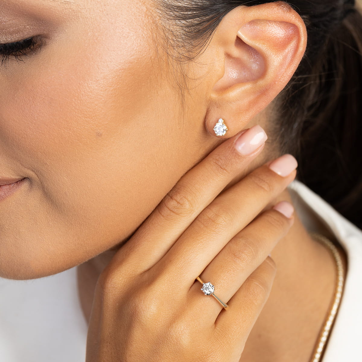 Inel Aur 14K cu Diamant de Laborator 0.30 ct