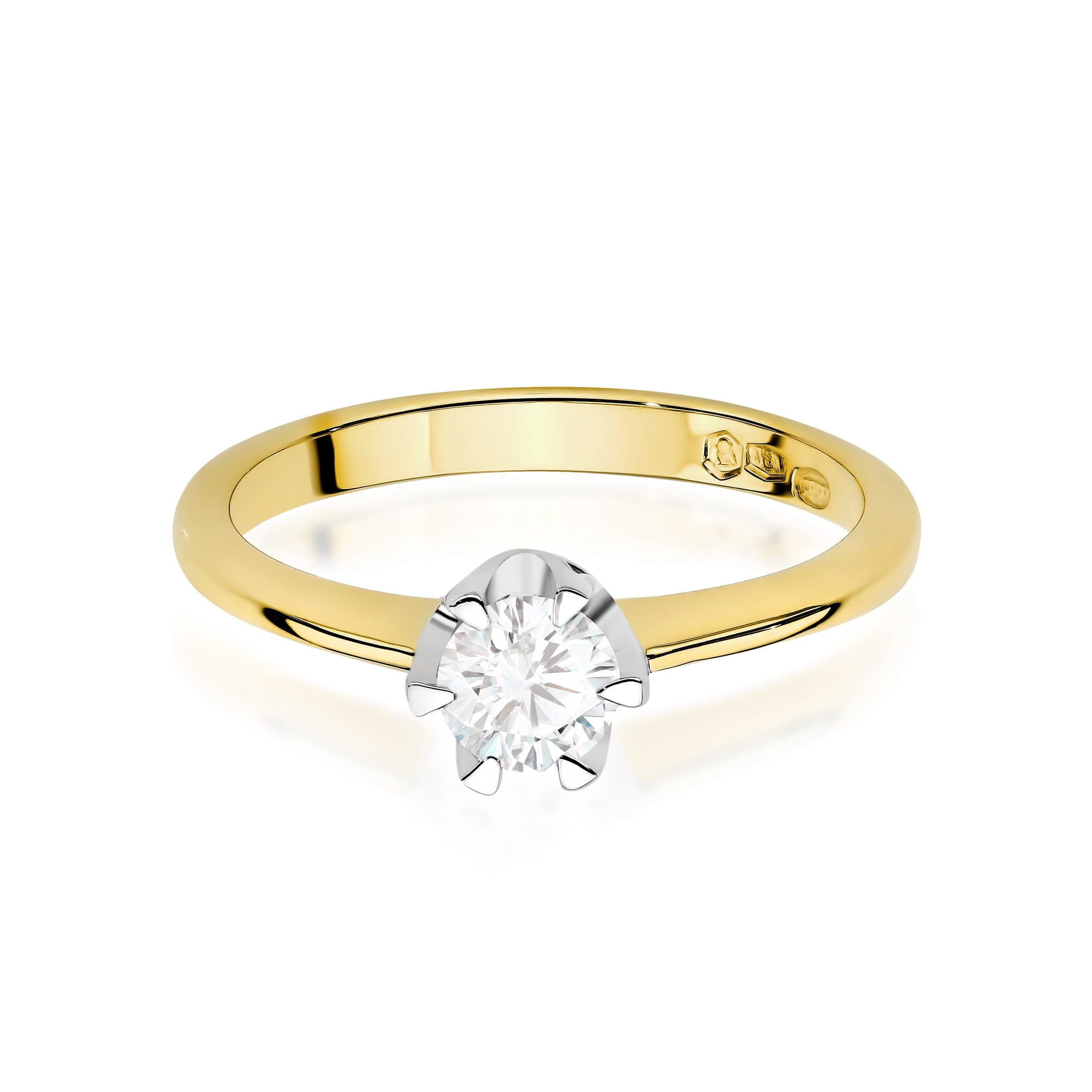 Inel Aur 14K cu Diamant de Laborator 0.70 ct - Galben