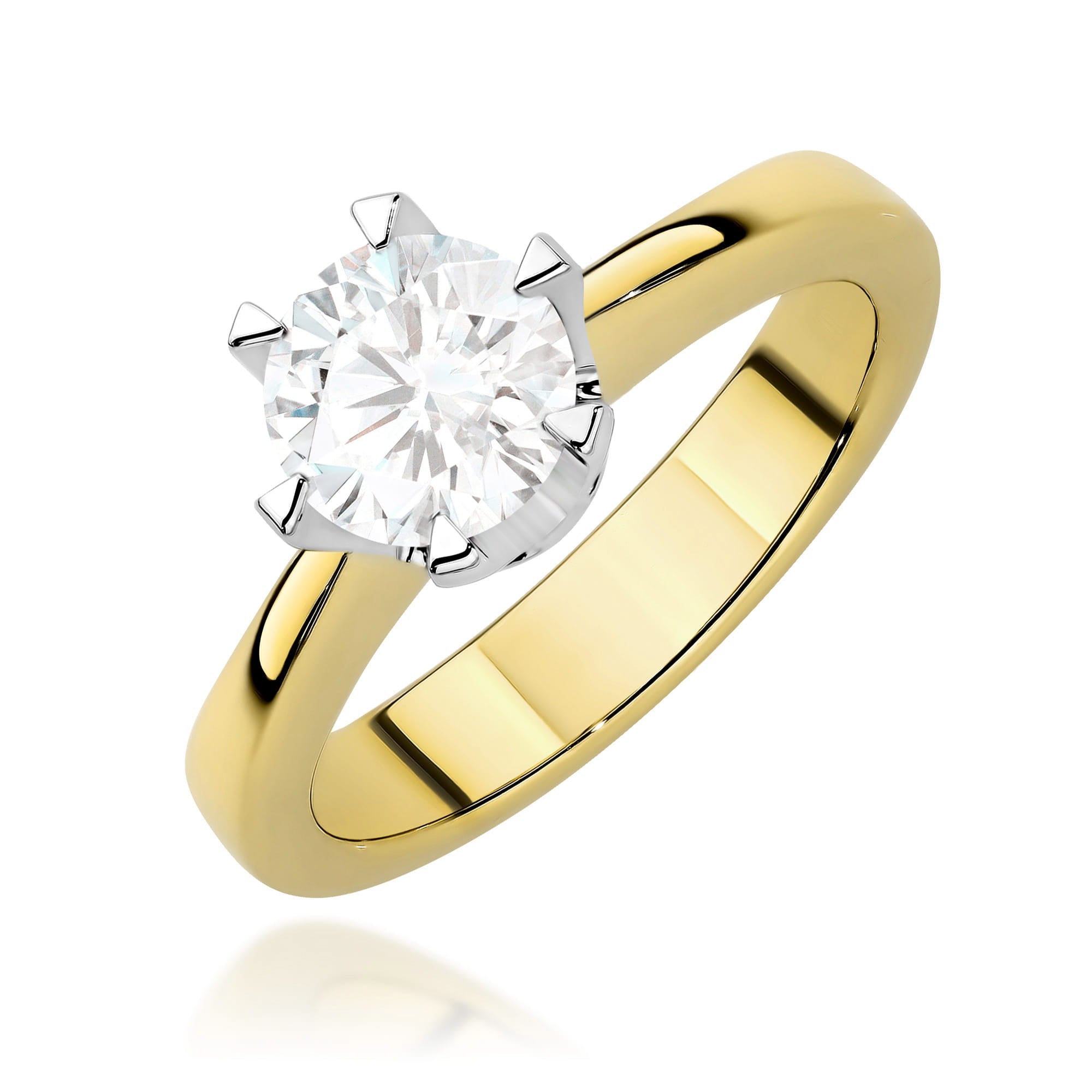 Inel Aur 14K cu Diamant de Laborator 1.00 ct - Galben