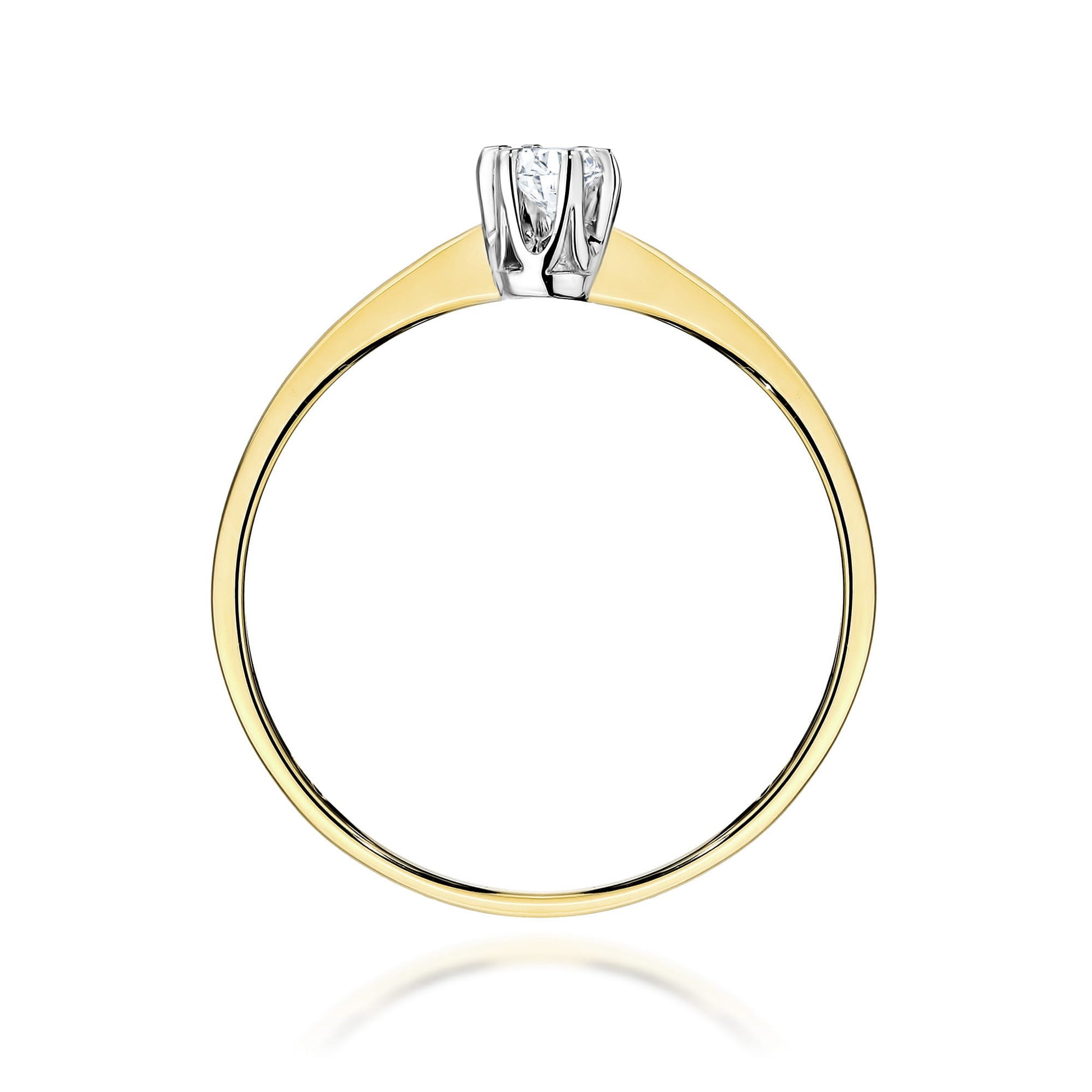 Inel Aur 9K cu Diamant Natural 0.15 ct