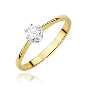 Inel Aur 9K cu Diamant Natural 0.20 ct