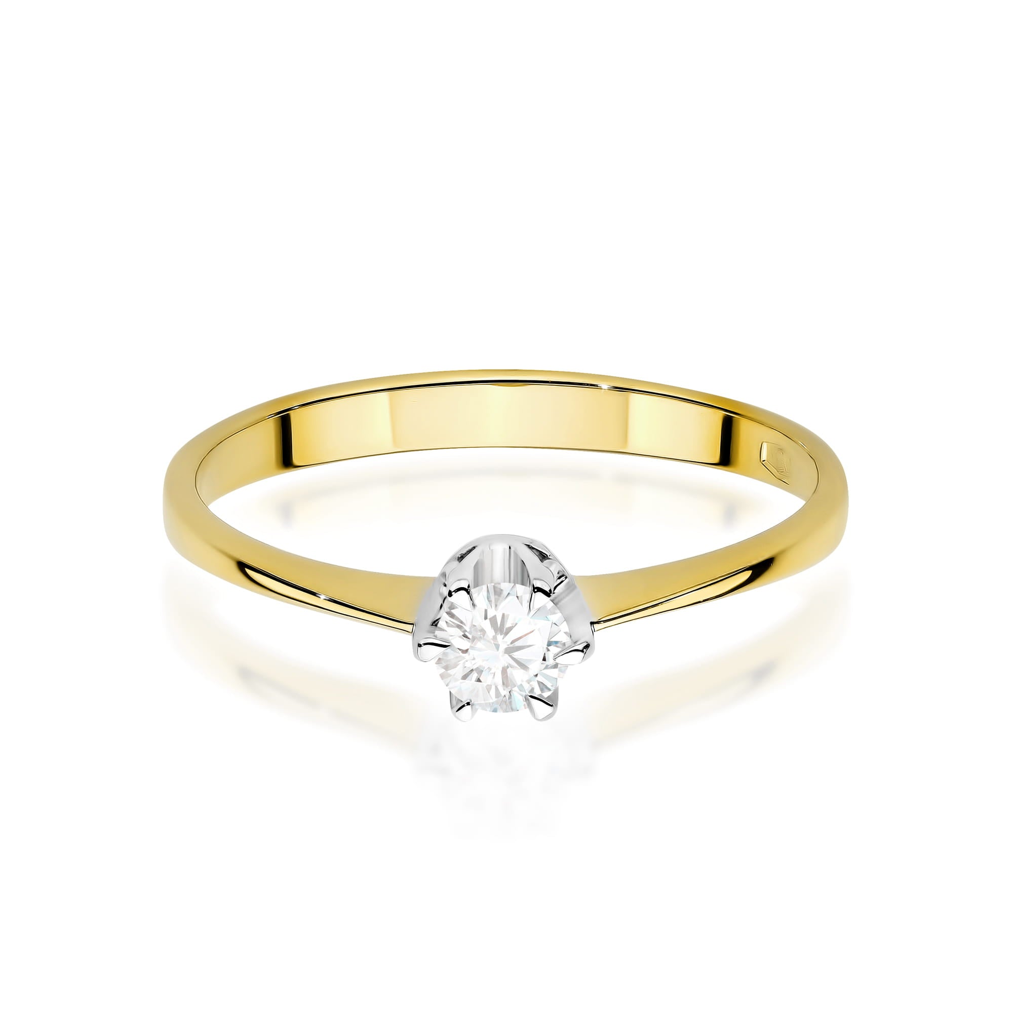 Inel Aur 9K cu Diamant Natural 0.20 ct